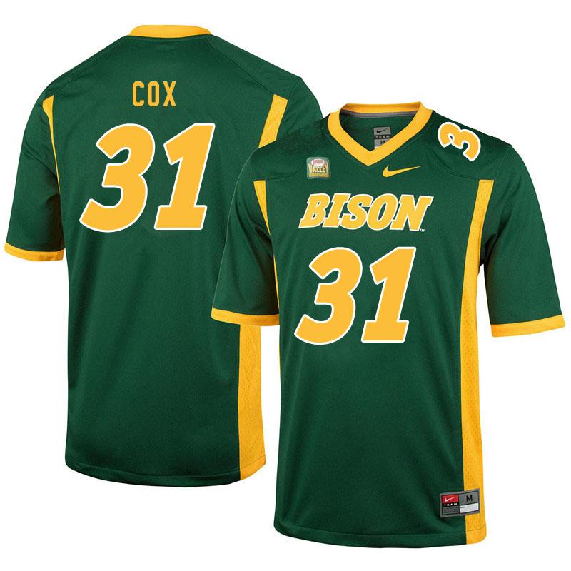 Men #31 Jasir Cox North Dakota State Bison College Football Jerseys Sale-Green